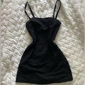 Black Crochet Urban Outfitters Mini Dress